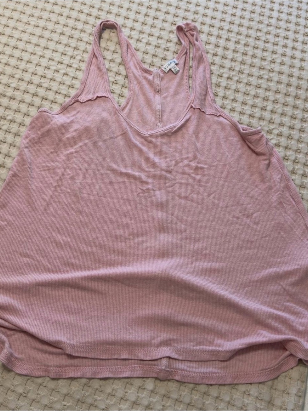 P.J. Salvage Dusty Rose Ribbed Racerback Tank